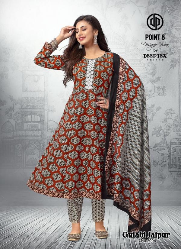 Deeptex Gulabi Jaipur Vol-2 – Anarkali Kurti With Pant & Dupatta